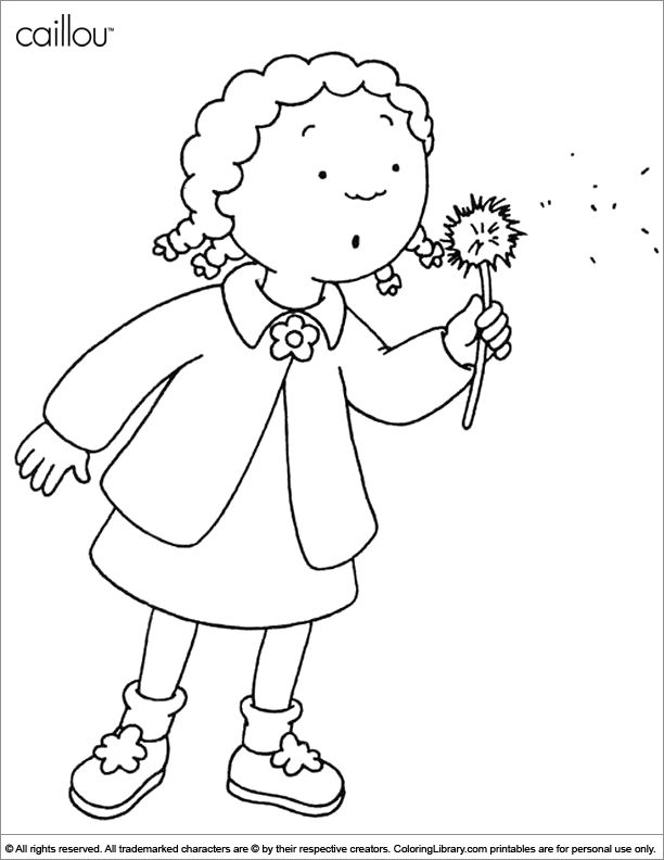 caillou and sarah coloring pages - photo #32