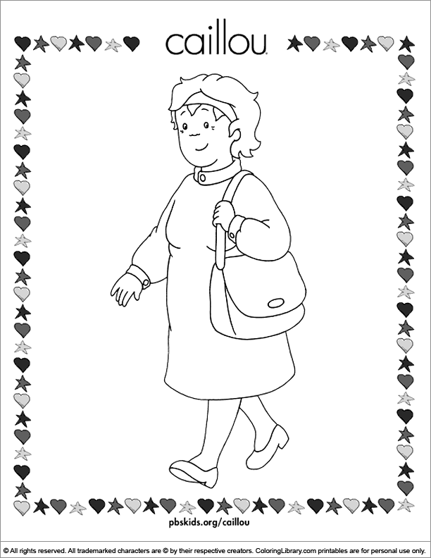 caillou coloring pages gilbert - photo #48