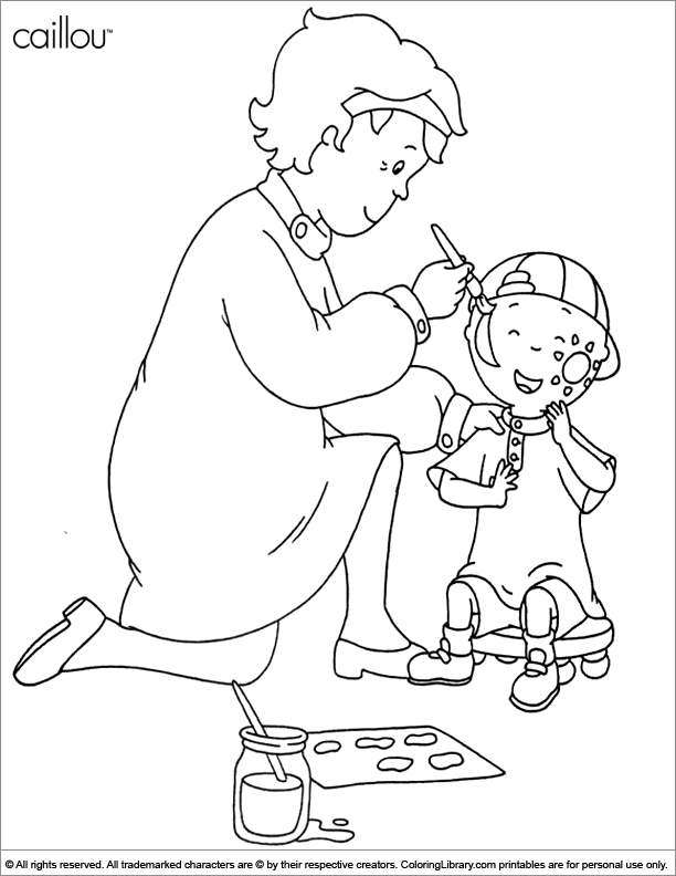 caillou coloring pages games - photo #13