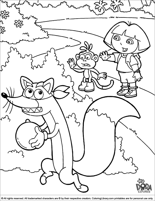 Dora The Explorer Coloring Picture