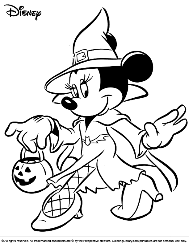 Halloween Disney Coloring Picture