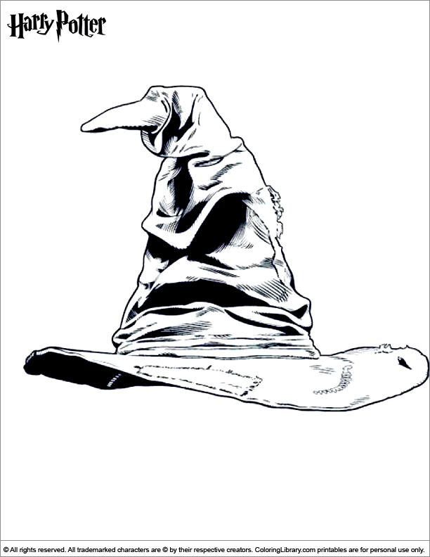 Harry Potter Sorting Hat Coloring Page Coloring Pages
