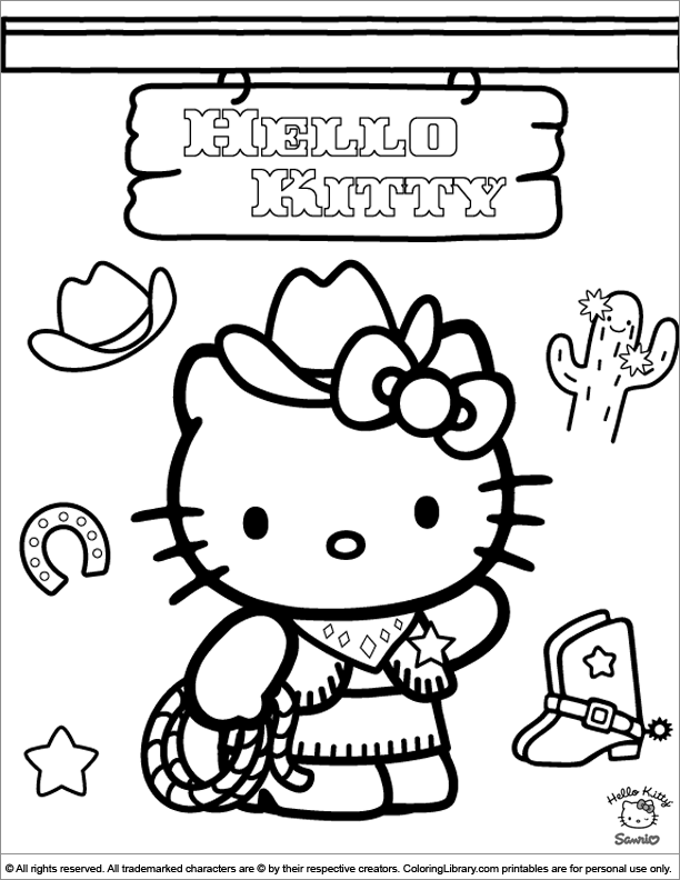 baby hello kitty coloring pages - photo #19