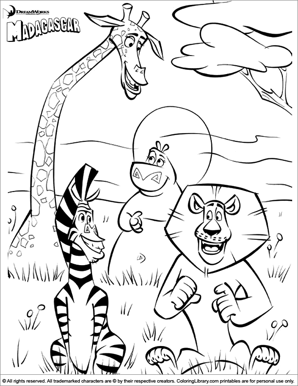 madagascar coloring pages - photo #16