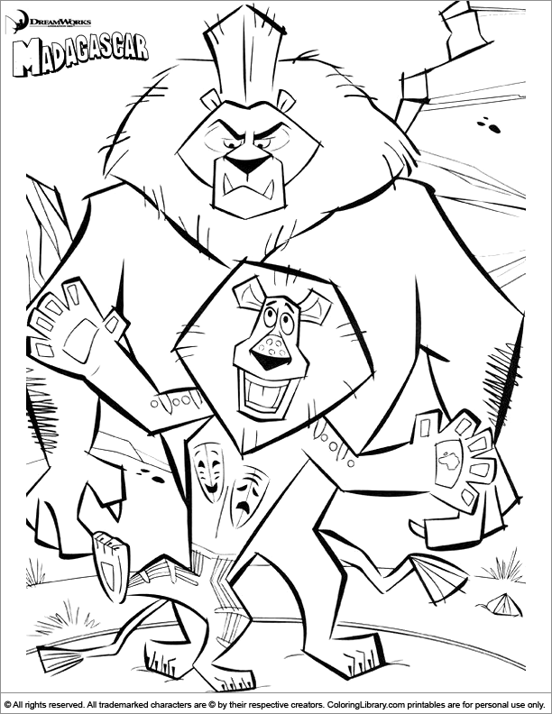 madagascar 3 gia coloring pages - photo #37