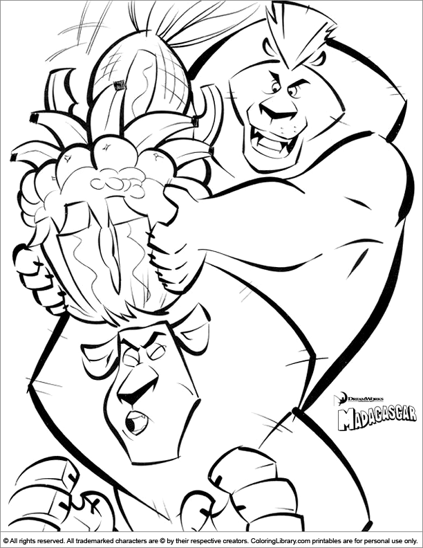 madagascar 3 gia coloring pages - photo #50