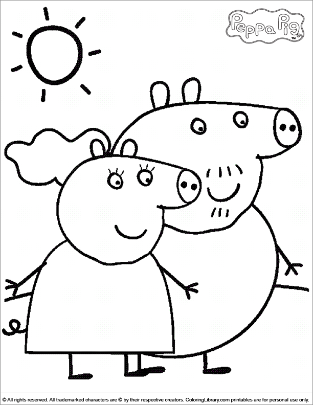 daddy pig images coloring pages - photo #10