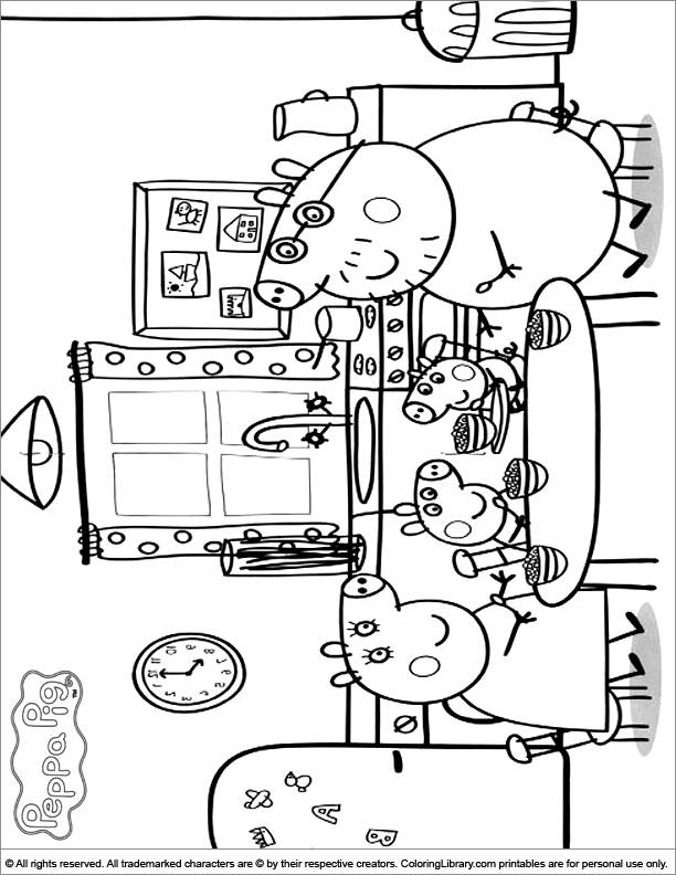 peppa pig coloring picture