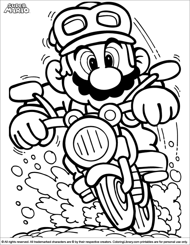 Super Mario Brothers Coloring Picture