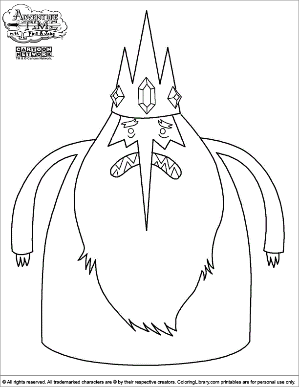 adventure time coloring pages ice king