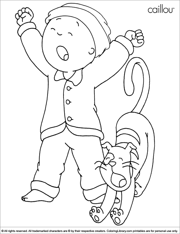 caillou printable coloring pages free