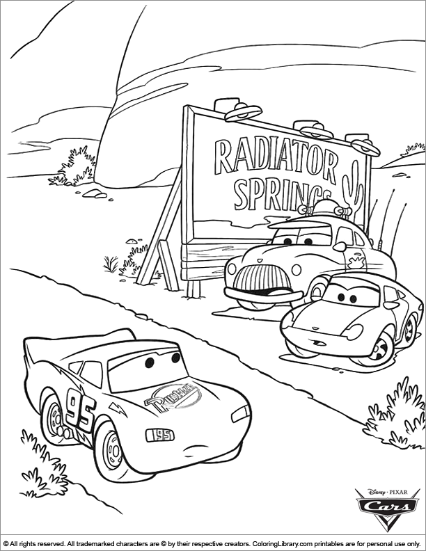 disney coloring pages for boys cars