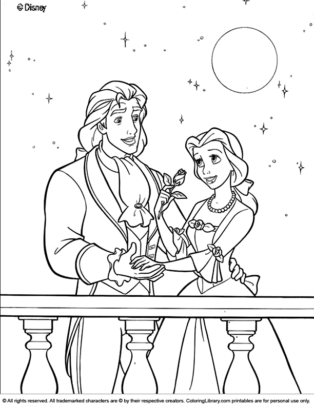 disney princess characters coloring pages