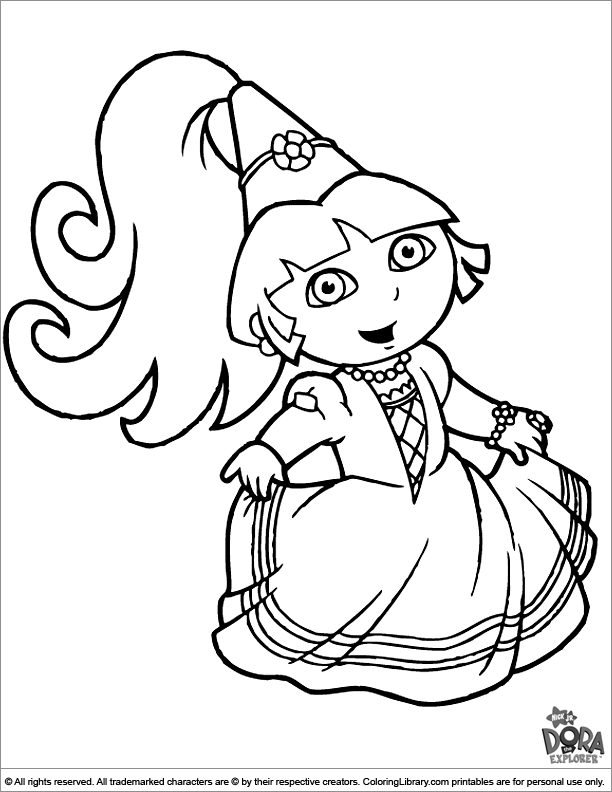 Free Princess Dora Coloring Pages, Download Free Princess Dora Coloring  Pages png images, Free ClipArts on Clipart Library
