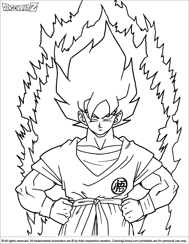 Dragon Ball Z coloring picture