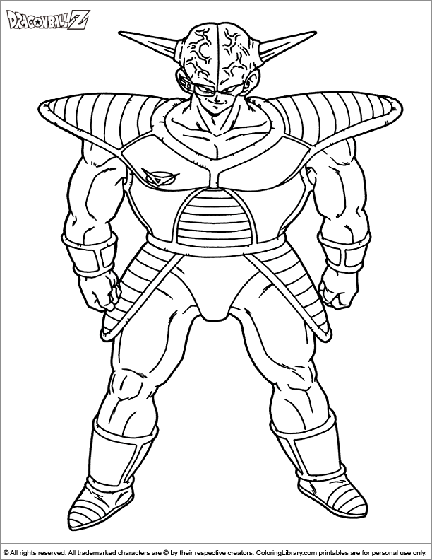 coloring Dragon Ball Z, page ginyu force to print out or color online