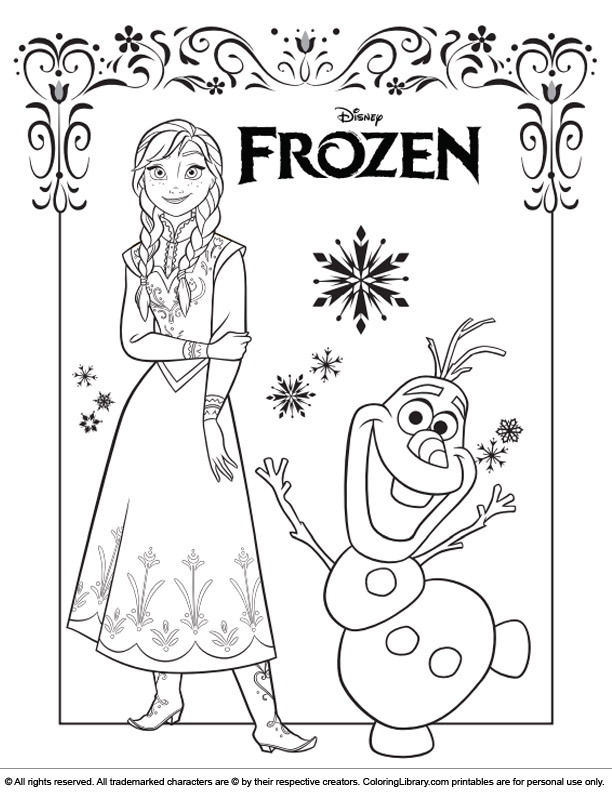 Frozen sisters coloring page, sheet - Topcoloringpages.net