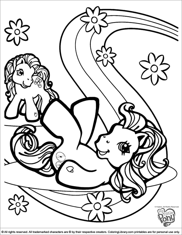 Little Pony coloring pages for kids - My Little Pony Kids Coloring Pages