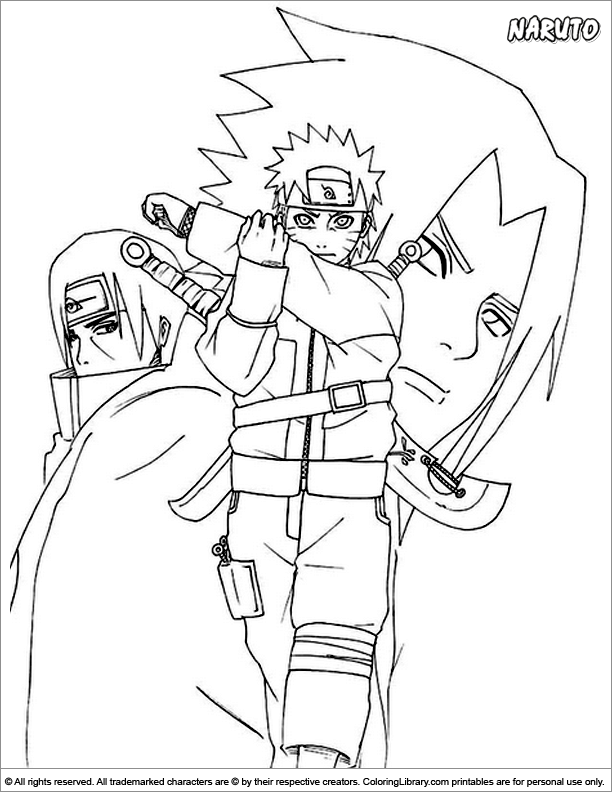 Uchiha Sasuke Coloring Pages - Free Printable Coloring Pages