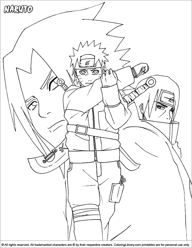 Sasuke Coloring Sheets - Free Printable Coloring Pages