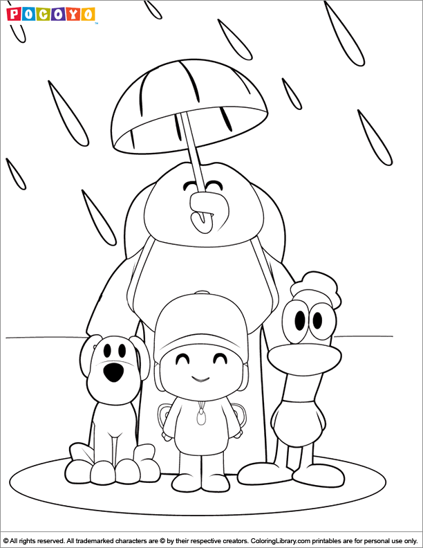 Pocoyo coloring picture