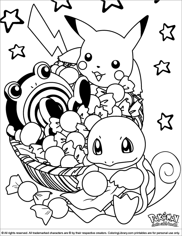 pokemon coloring pages book for children