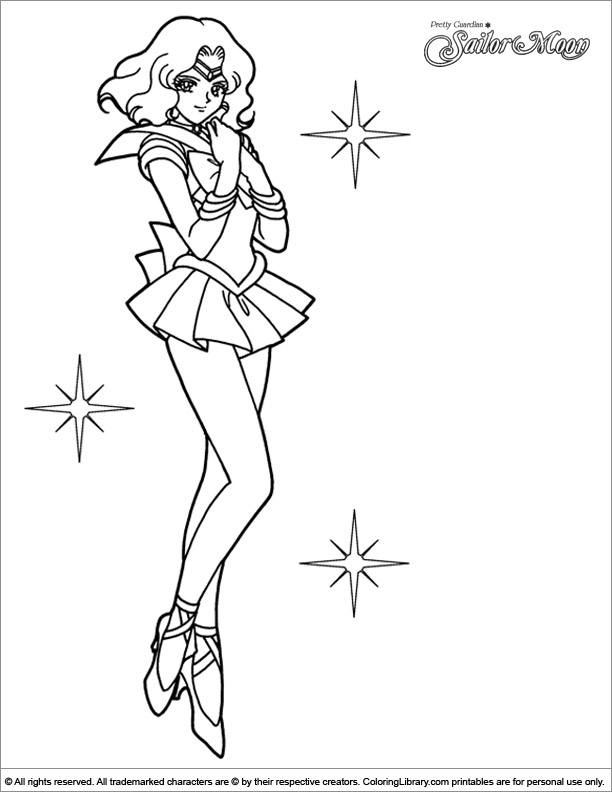 sailor neptune coloring pages
