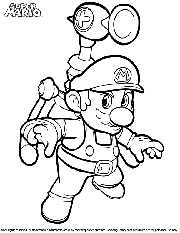 mario bros free printable coloring pages