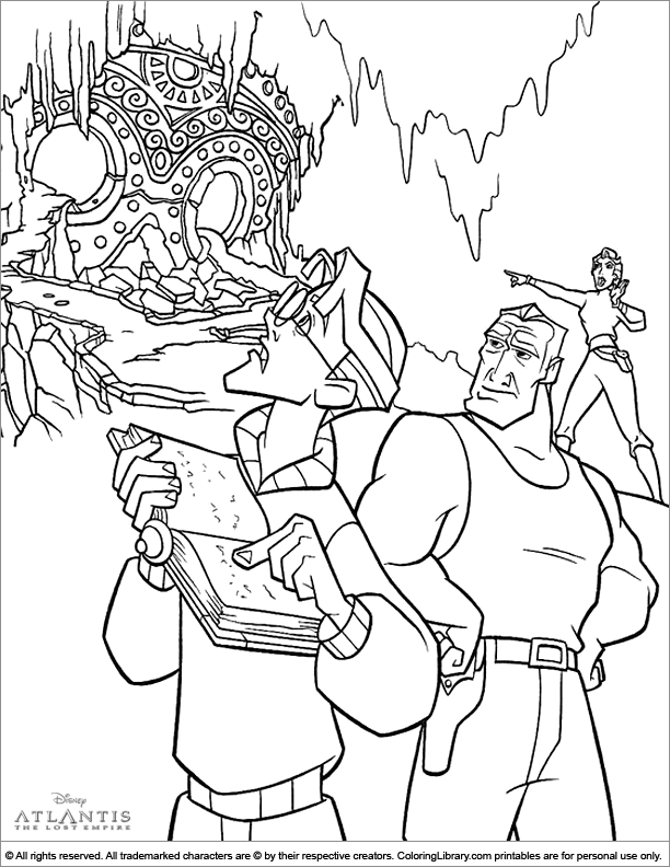 Atlantis The Lost Empire coloring book sheet - Coloring Library
