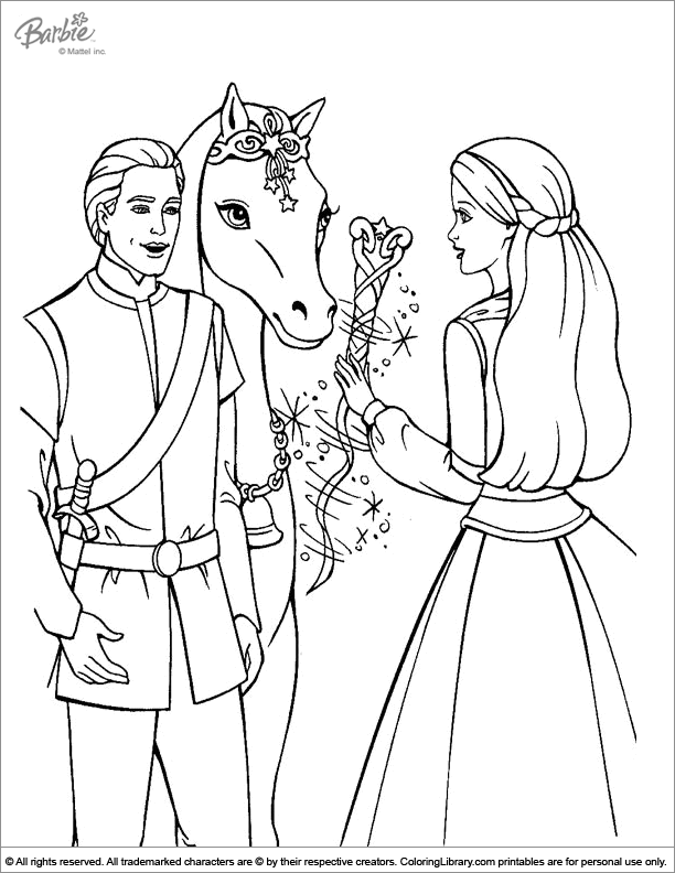 barbie coloring pages printable