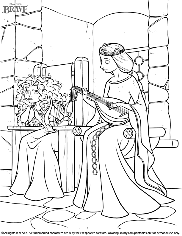 Brave fun coloring page