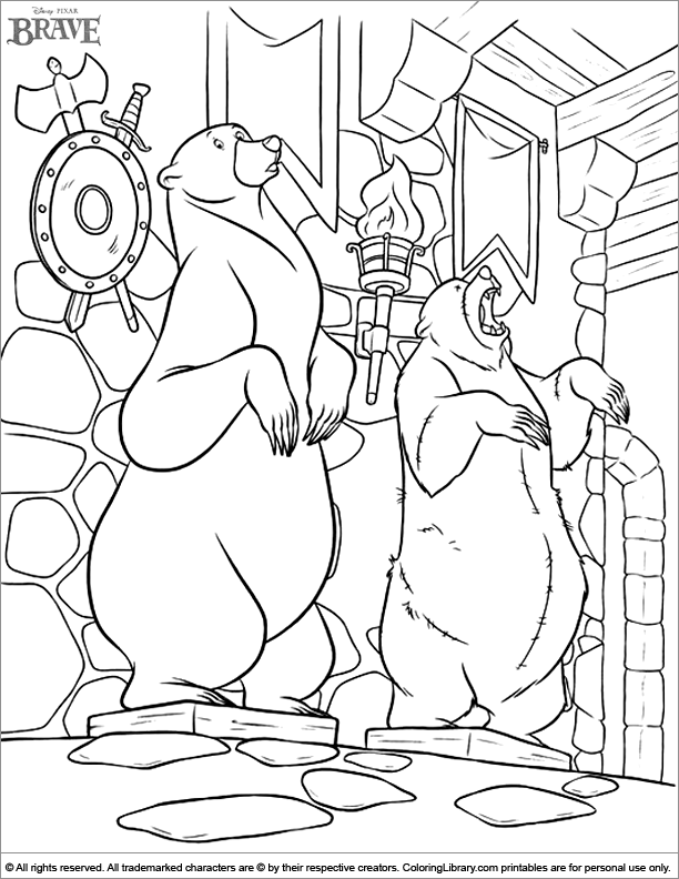 Brave colouring sheet