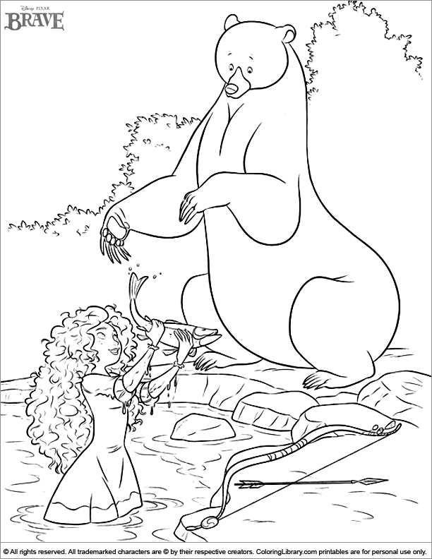 Cool Brave coloring page