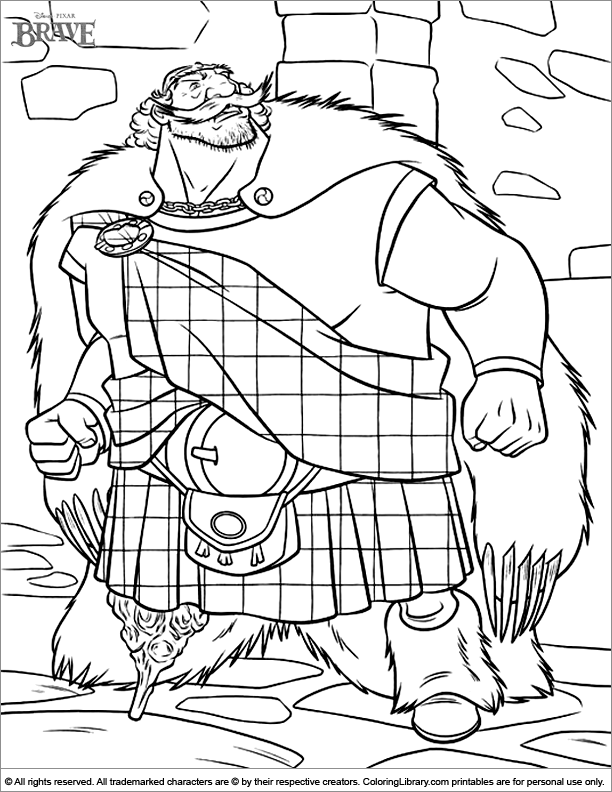 Brave online coloring page