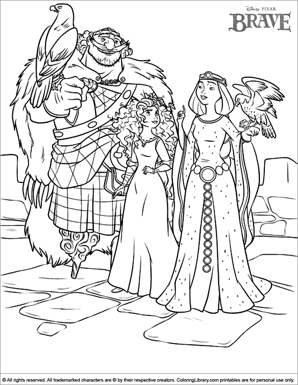 Brave coloring page free