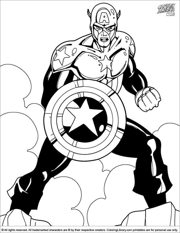 Captain America Avengers Coloring Pages