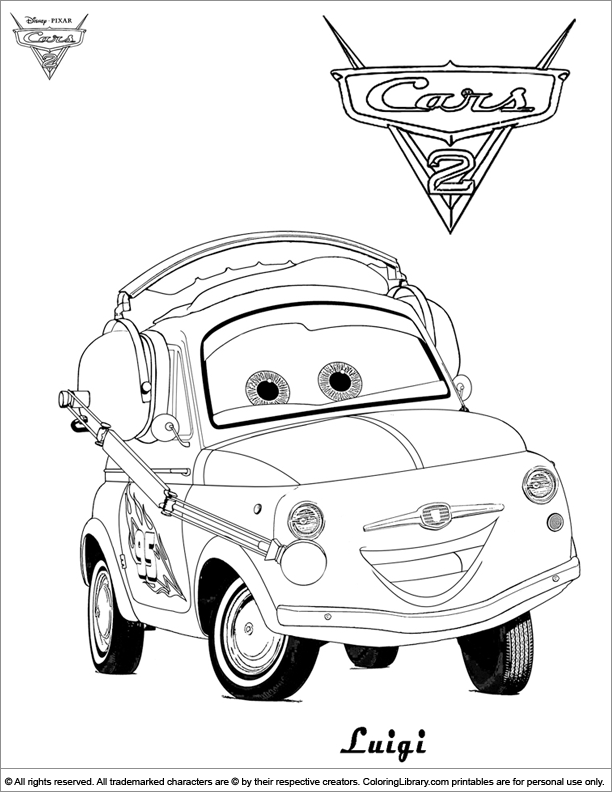 Cars 2 coloring page free - Coloring Library