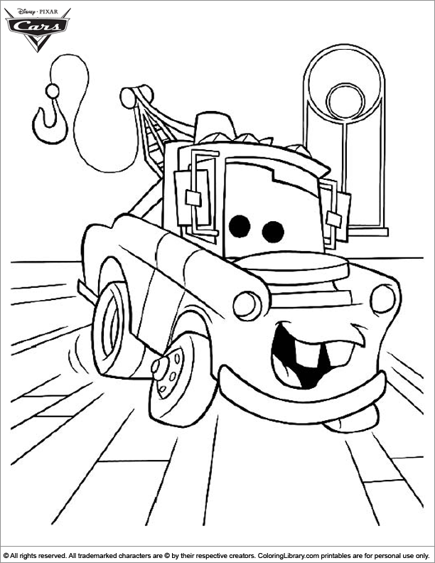 pixar cars characters coloring pages