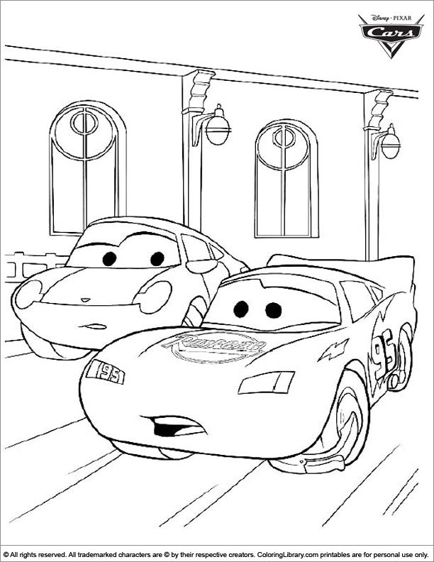 Cars coloring page free