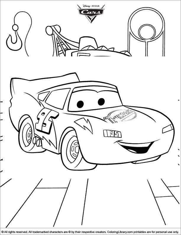 Cars printable coloring picture