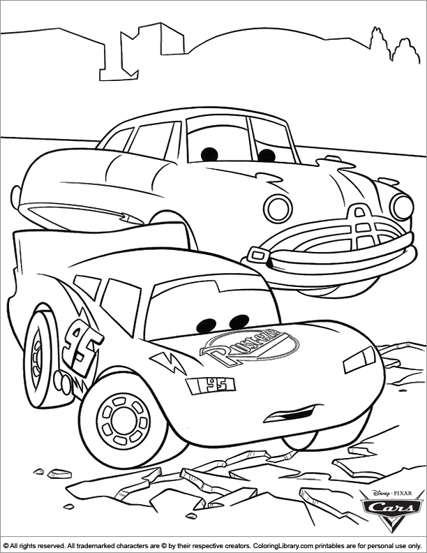 Cars picture to print and color