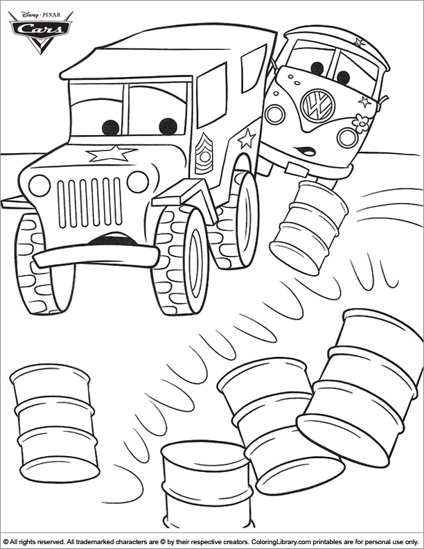 Cars coloring page