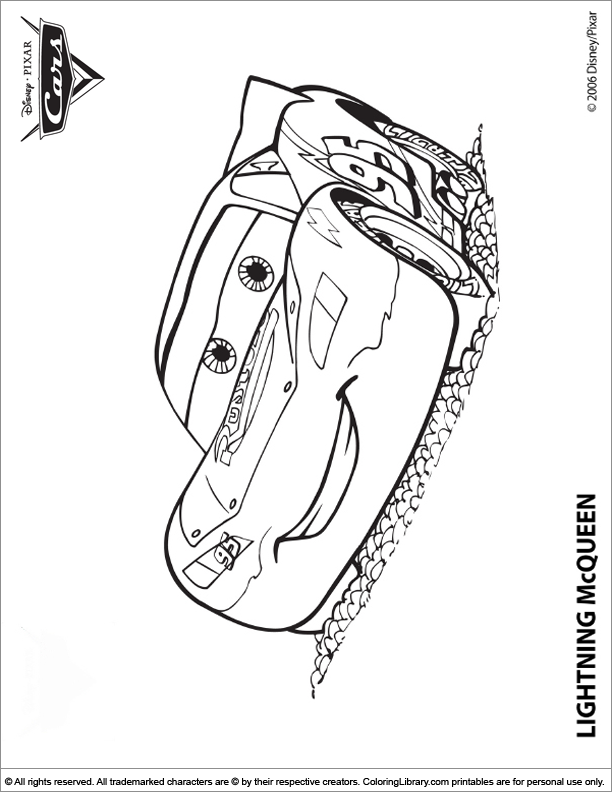 Cars coloring sheet for kids
