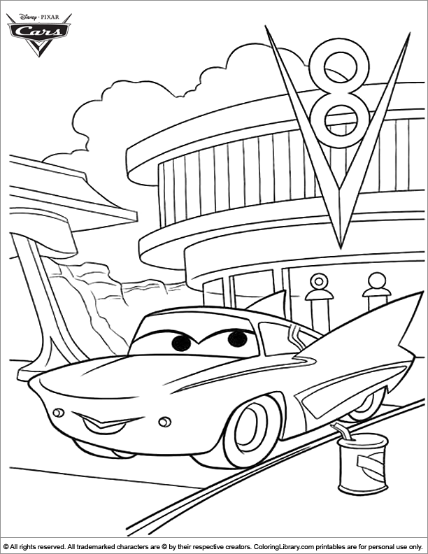 Cars printable coloring page for kids