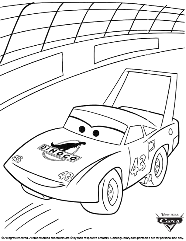Cars online coloring page