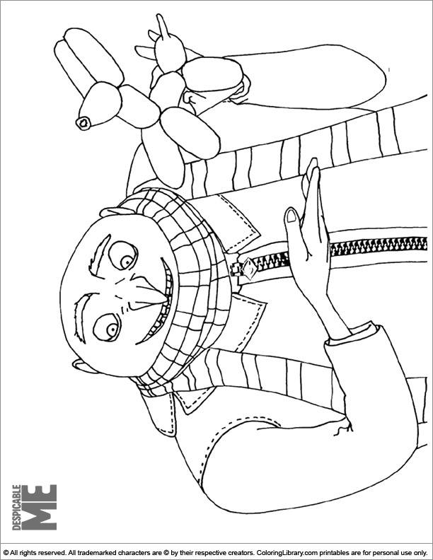 Despicable Me colouring in - Coloring Library