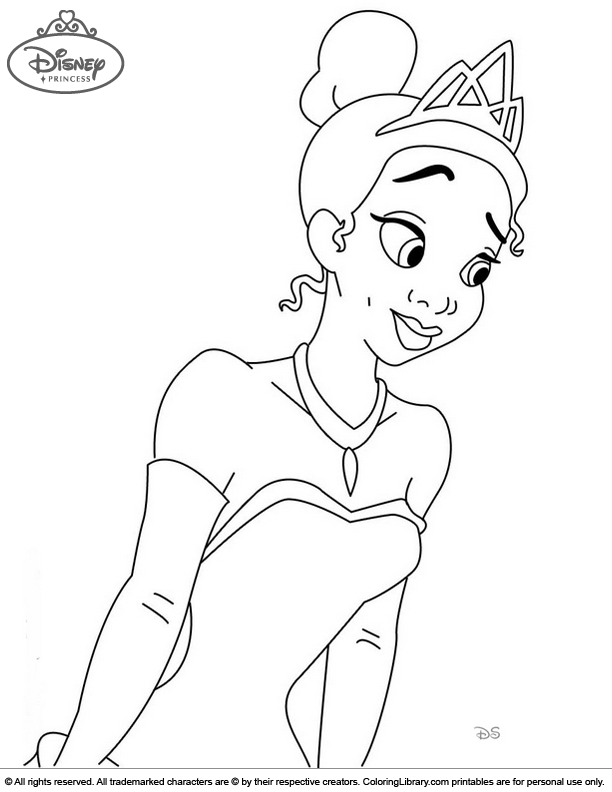 Disney Princesses coloring book sheet