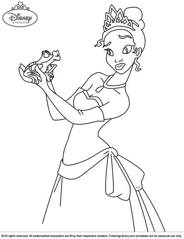 Disney Princesses coloring book page