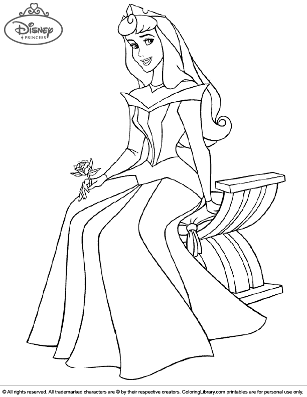 Disney Princesses printable coloring page for kids - Coloring Library