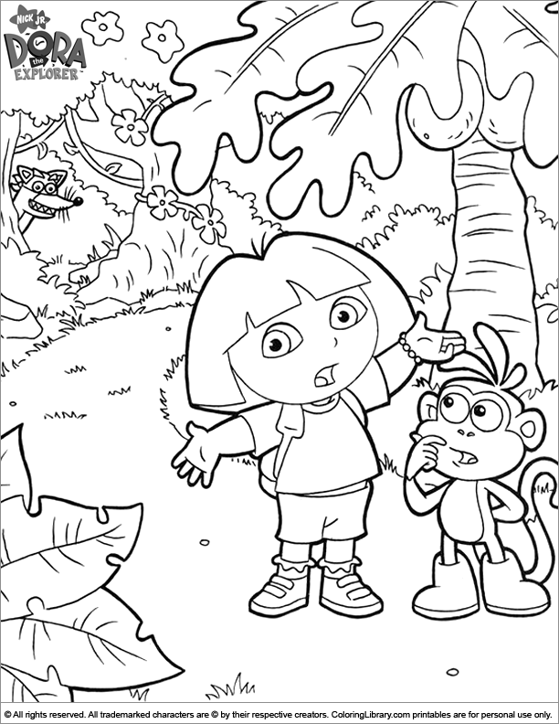 Dora the Explorer online coloring page
